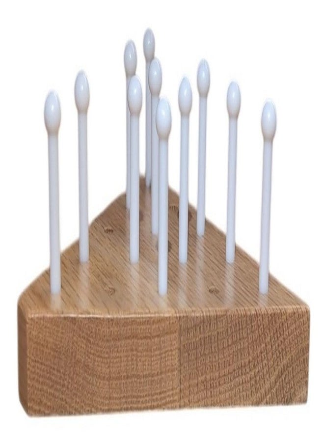 Cauff Solid Oak Wooden Peg Game Tricky Triangle, Classic Wooden Brain Teaser Puzzle - Image 4